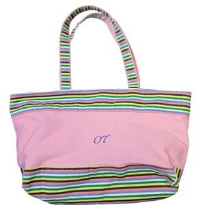 Pink Cotton Tote Bag